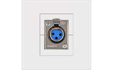 1 Port Female Xlr Connector Wall Plate Socket Keystone Faceplate
